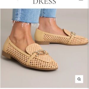 Natural Woven Loafers 7.5